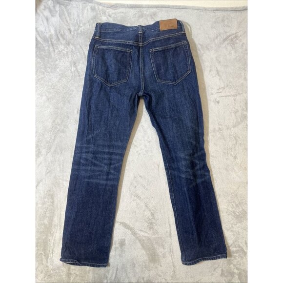 AE77 The Loose Japanese Selvedge Jeans Men’s 28x32 Dark Wash Button Fly Denim - Picture 7 of 10